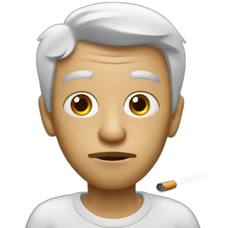 MATUÊ SMOKING A SUSPICIOUS CIGARETTE emoji