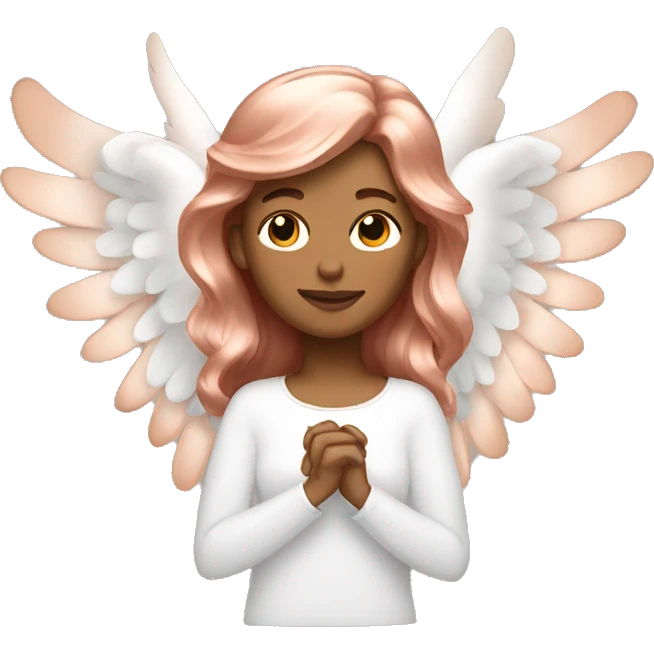 Rose gold angel emoji