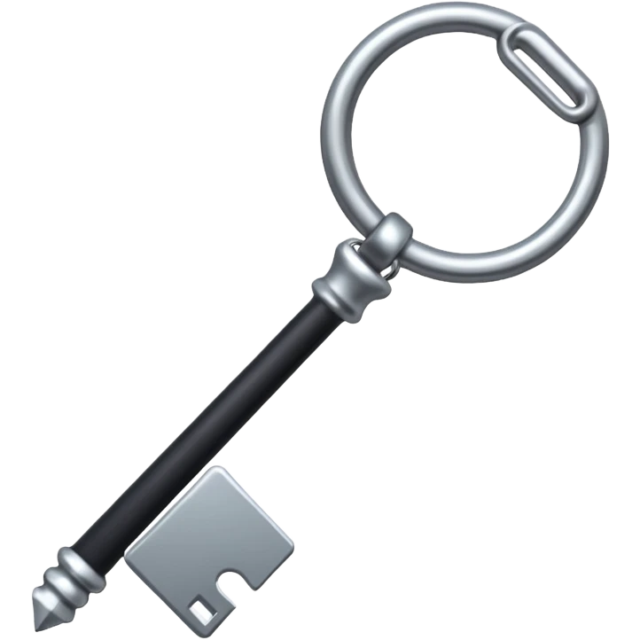 iOS emoji, minimal dark key, flat, fantasy item emoji