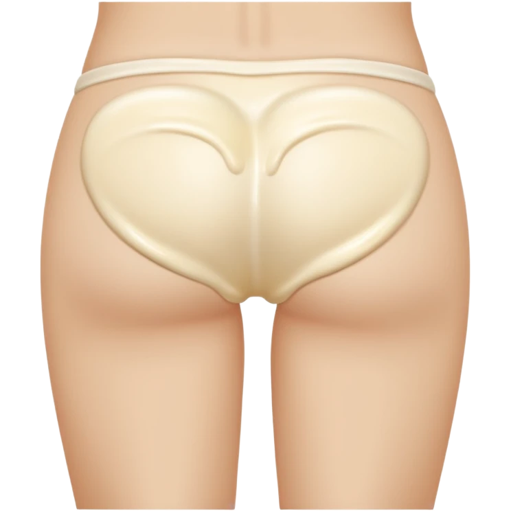 A lot of cream in butt emoji