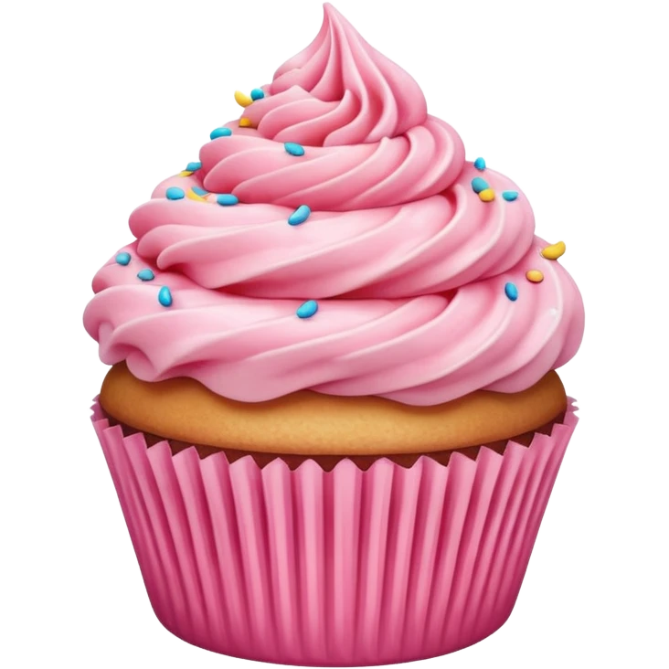 Cupcake with pink icing emoji