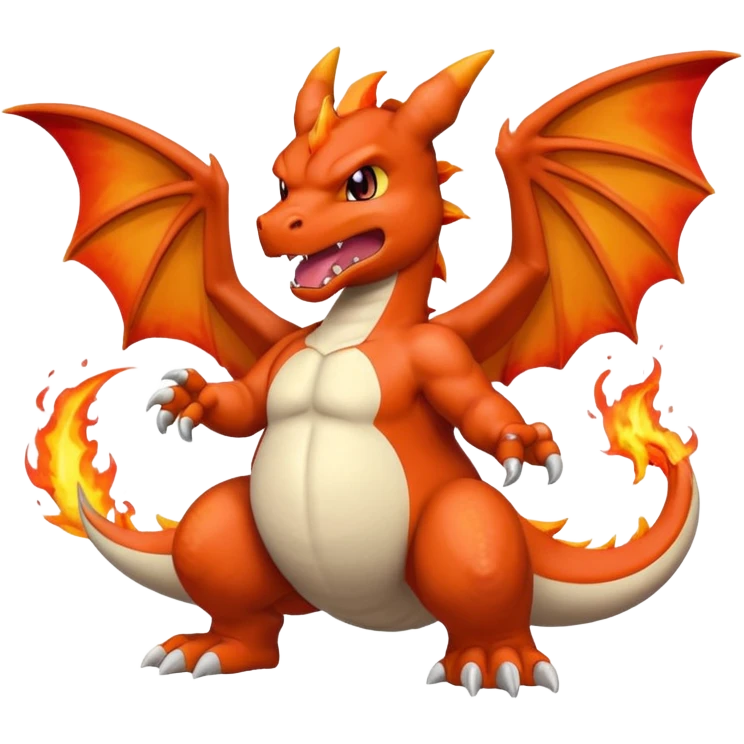 Charizard on cocaine emoji