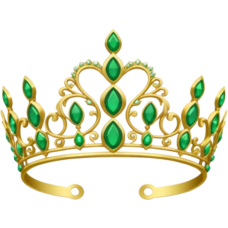 Create me a detailed green Tiara that says Co-Owner Lia emoji