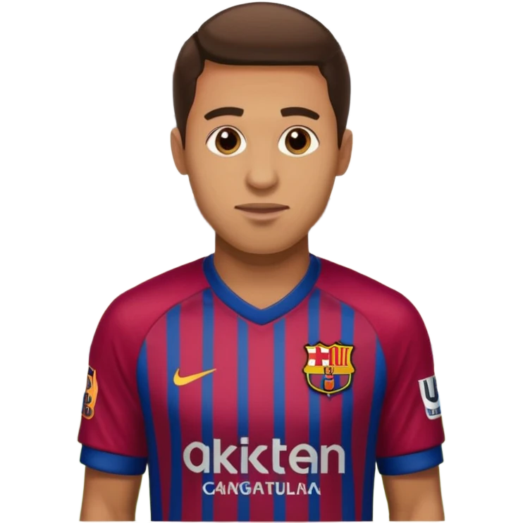 A Fc Barcelona player bribing a match official emoji