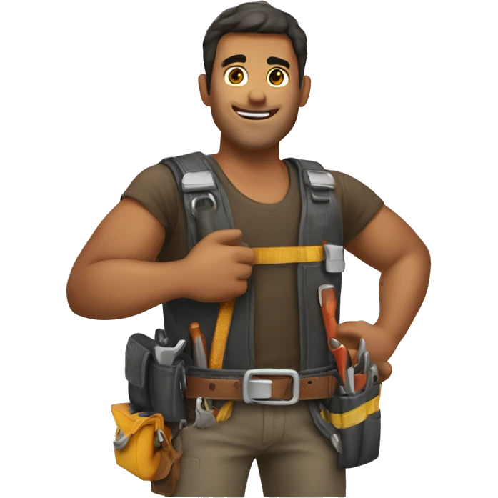 Guy with tool belt on emoji