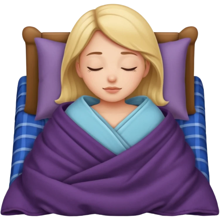 girl sleeping in bed emoji