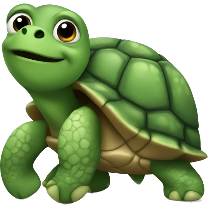 Turtle with hair emoji