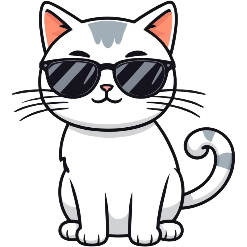 Cat with sunglasses emoji