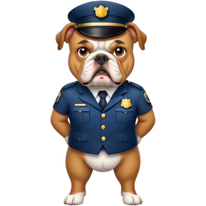 english bulldog as a security guard emoji