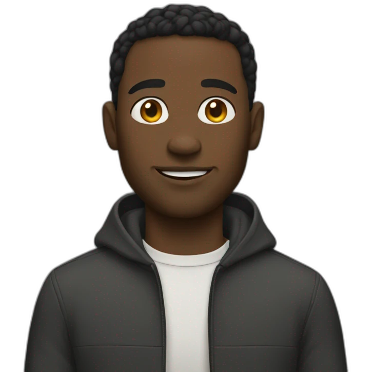 Black man were emoji