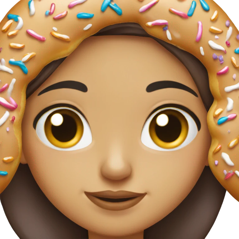 Mexican girl eating a donut  emoji