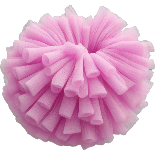 Synthetic mesh loofah emoji