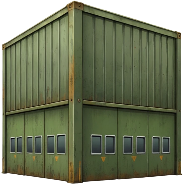 military green warehouse emoji