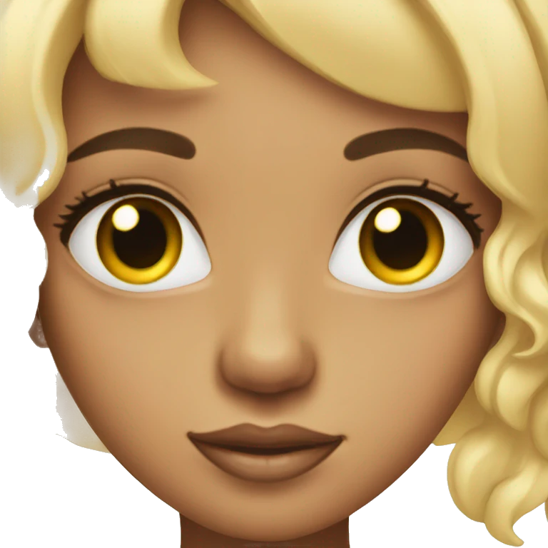 girl wearing lashes emoji