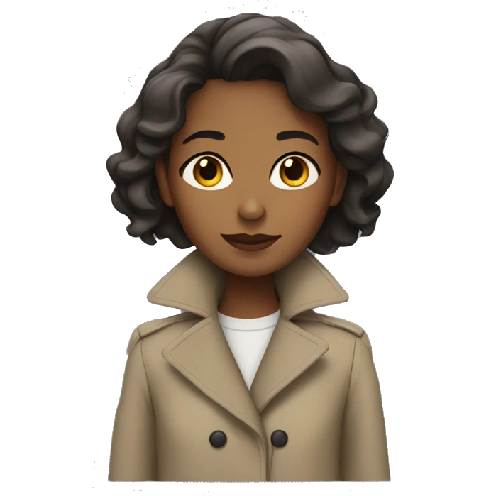 Girl with Trenchcoat  emoji