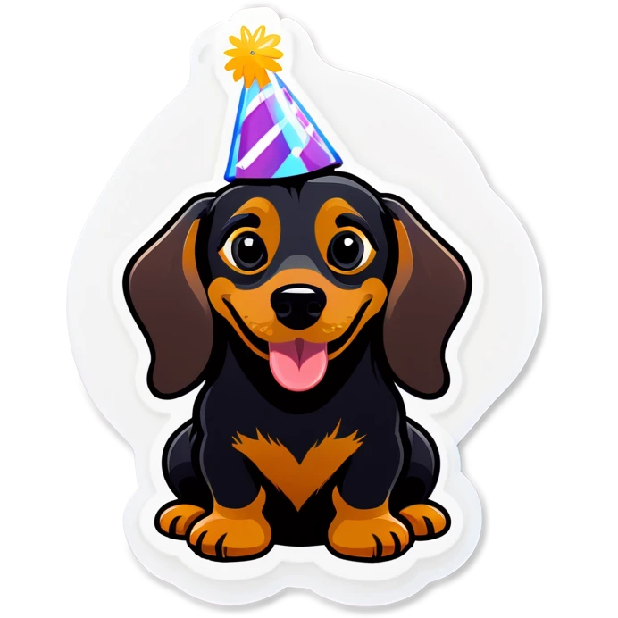 Birthday dachshund emoji