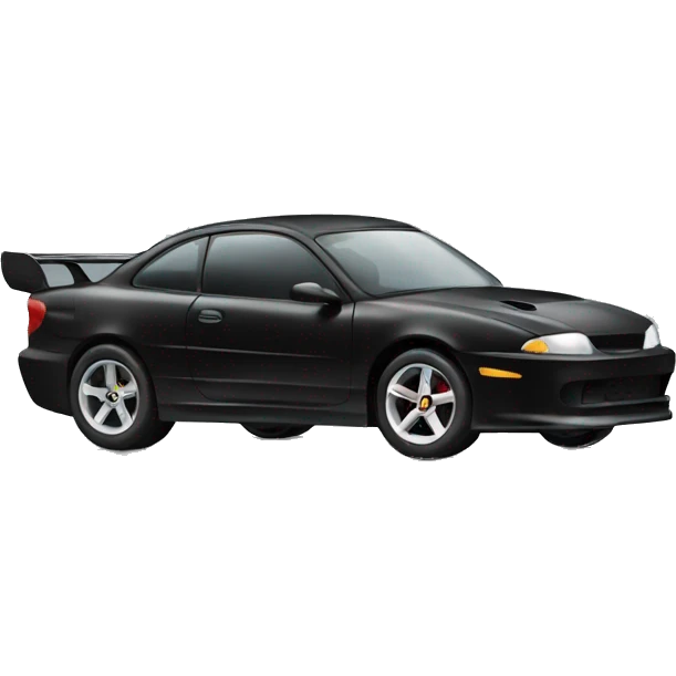 Race car black car emoji