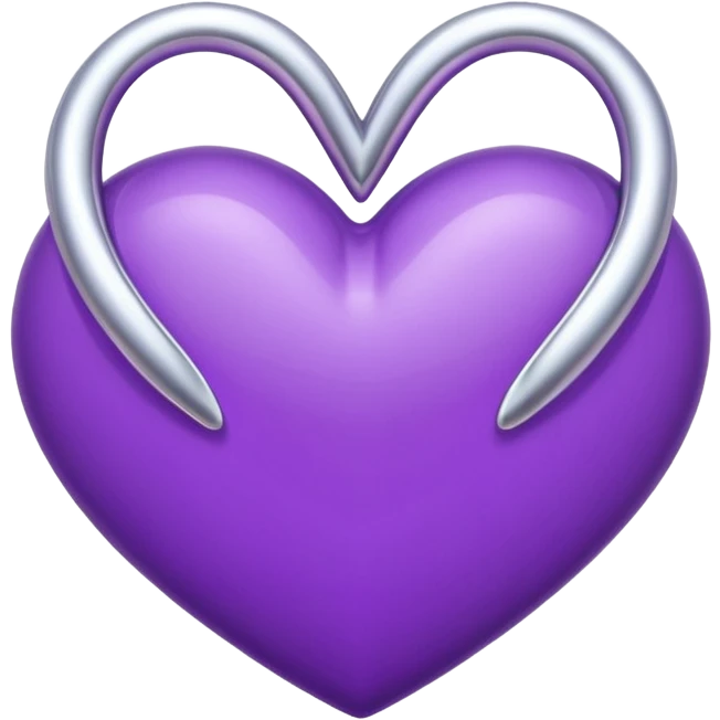 Purple Heart add infinit loop symbol emoji