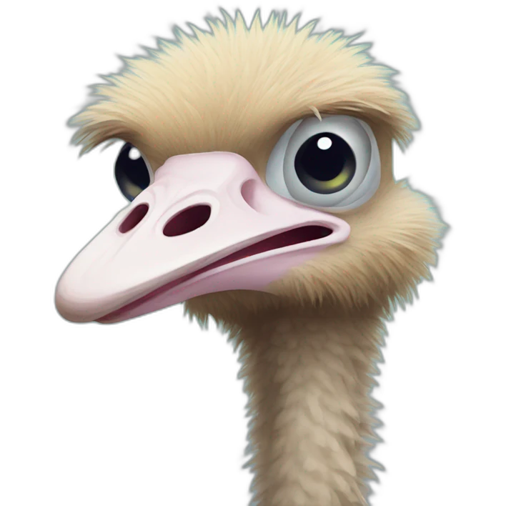 Shy Ostrich emoji