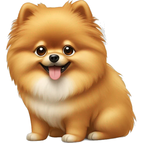 Pomeranian spitz petting emoji