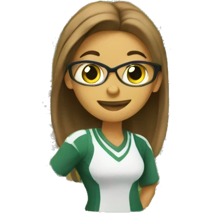 Busy lady on football field emoji