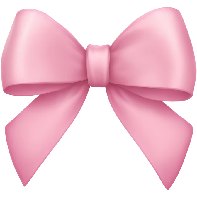 light pink ribbon bow emoji