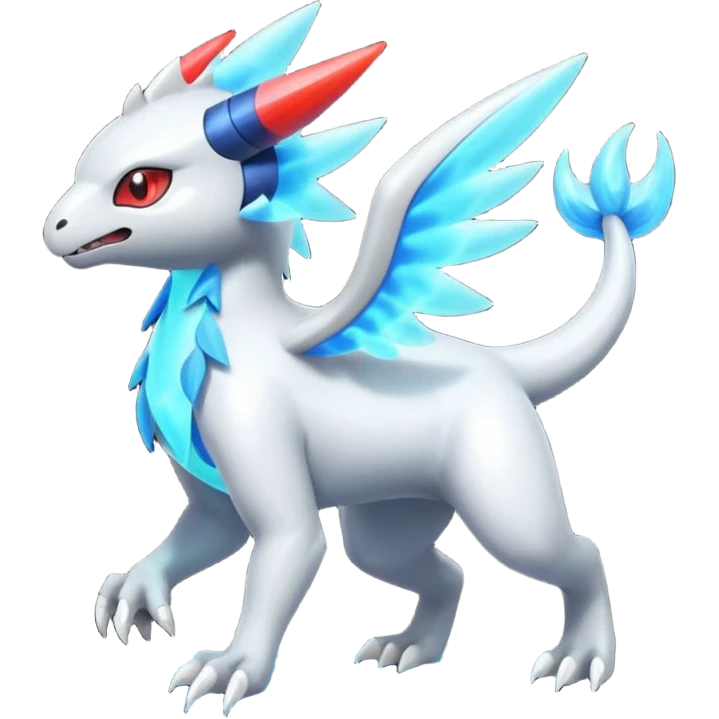 Neon Vibrant Pulsating Trail-glowing Chromatic Trico-Absol-Salamence-Silvally-fusion-hybrid emoji