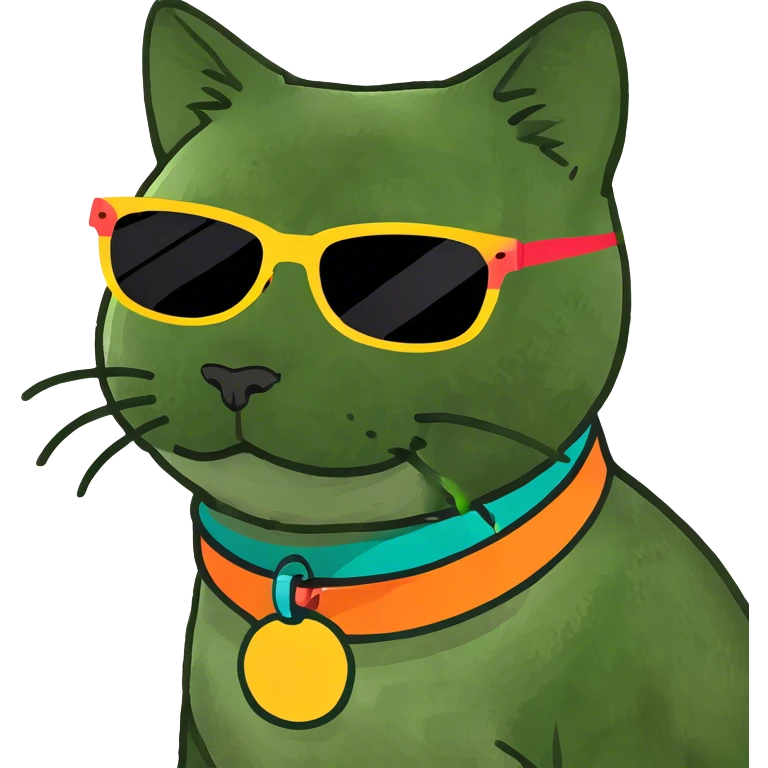 Cat with sunglasses emoji