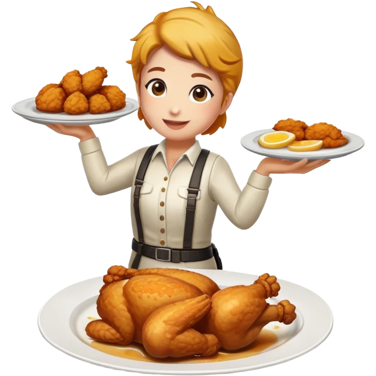 PUBG Victory Winner Winner Chicken Dinner with player celebrating and fried chicken emoji