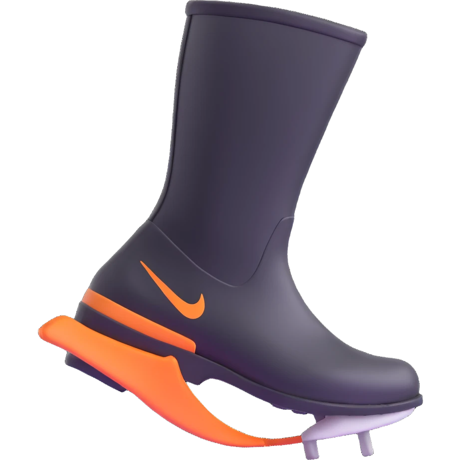 boot with swoosh showing kicking action emoji
