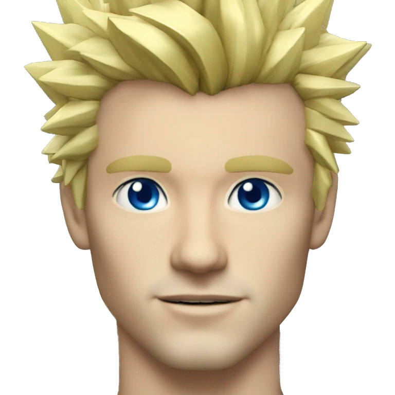 blue crystal spikes on net suit on both shoulders blond hair joost klein emoji