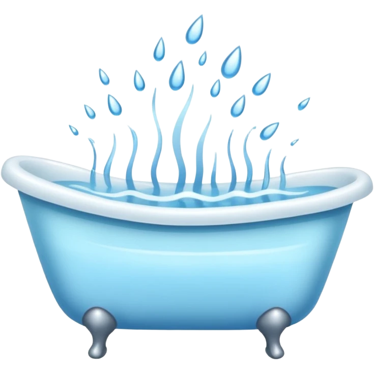 Bathtub full of water emoji