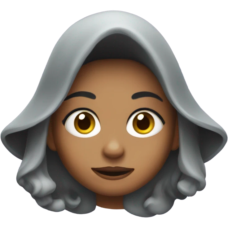 Evelyn looking like a witch emoji