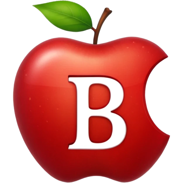Empty apple like o with letter B in the midlle emoji