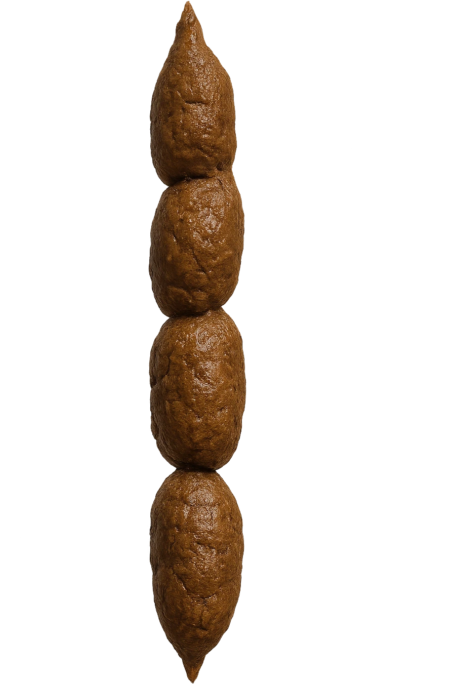 FECI DI ANIMALE A PALLINE UN PO' ALLUNGATE CADONO DALL'ALTO VERTICALMENTE, IPERREALISTICO 4K emoji