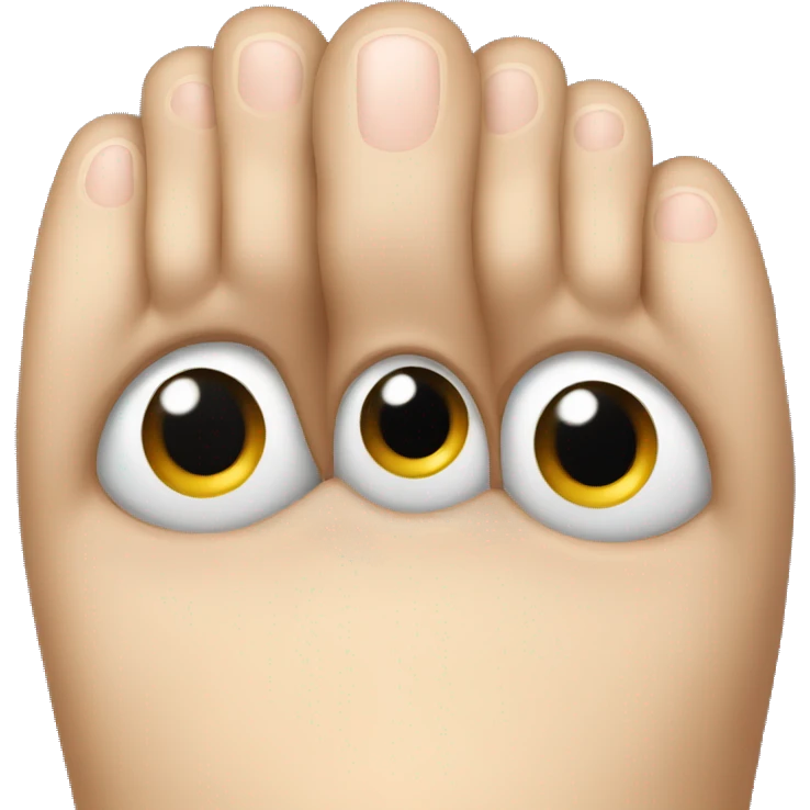 foot with eyes emoji