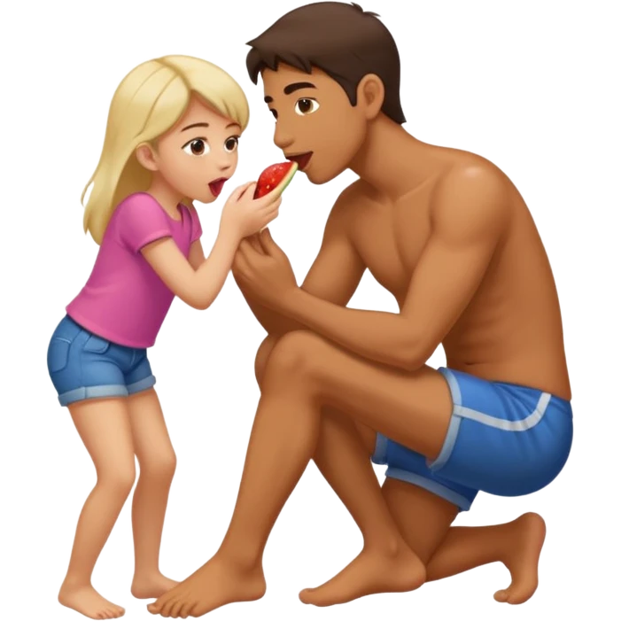 رجل  يلعق قدم فتاة emoji