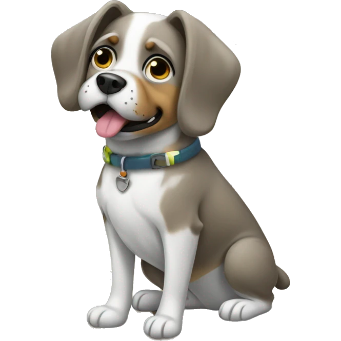 Dog wear Hosue emoji