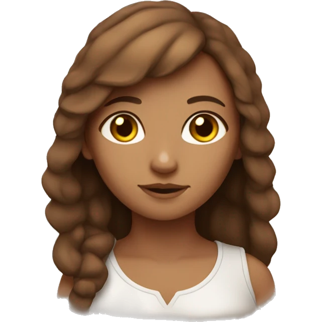 Sphinx with brown hair girl  emoji