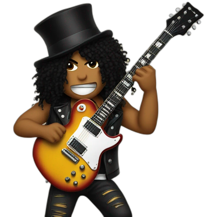 Slash playing guitar emoji