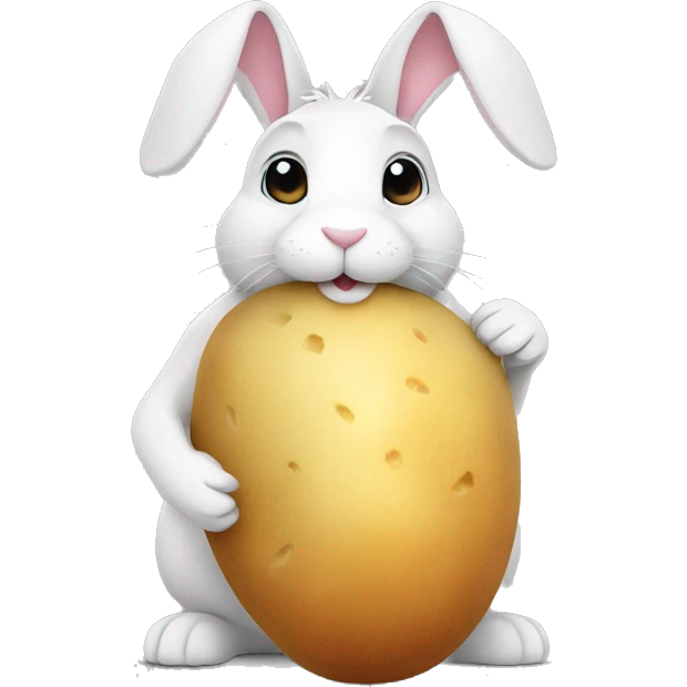 Bunny holding potato emoji