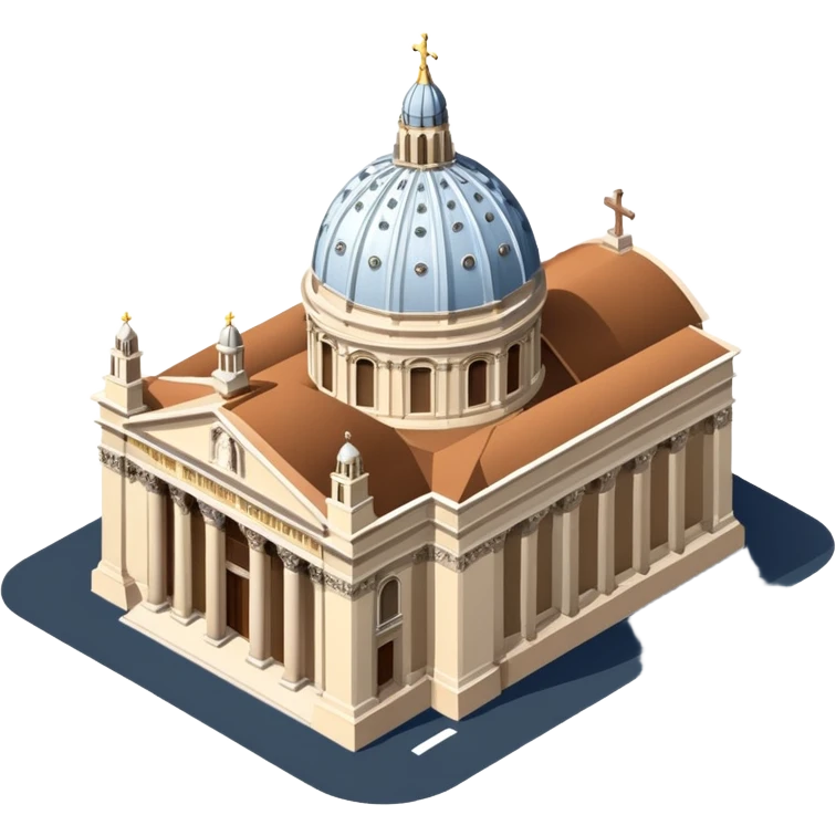 saint peter's church rome 
no frame, no squared style
aereal view from up emoji