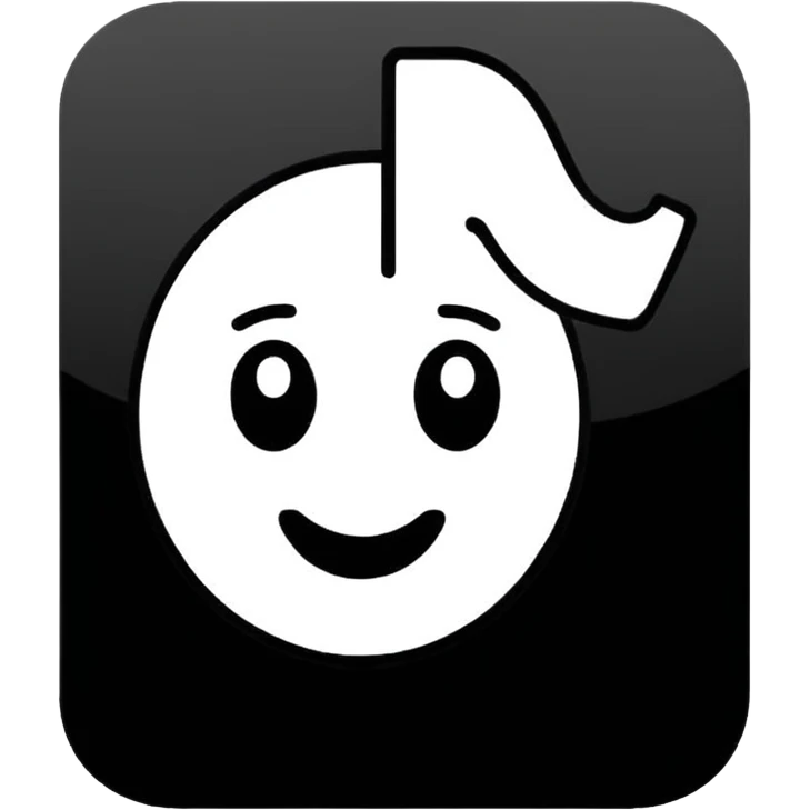 The verified black white TikTok emoji