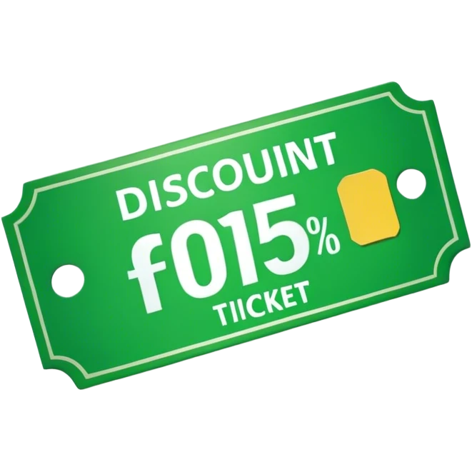 discount green ticket  emoji
