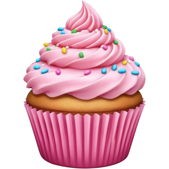 Cupcake with pink icing emoji