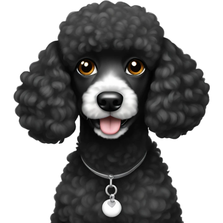 black and white poodle emoji