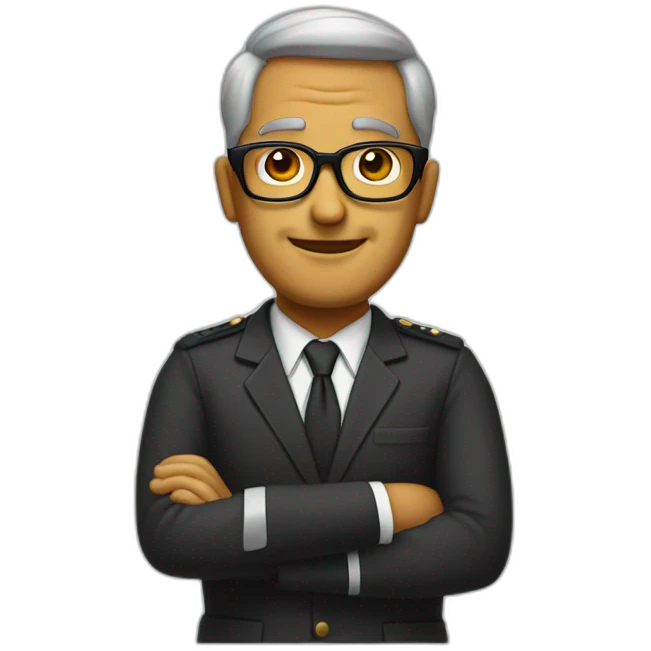 Mayor semicalvo con gafas emoji
