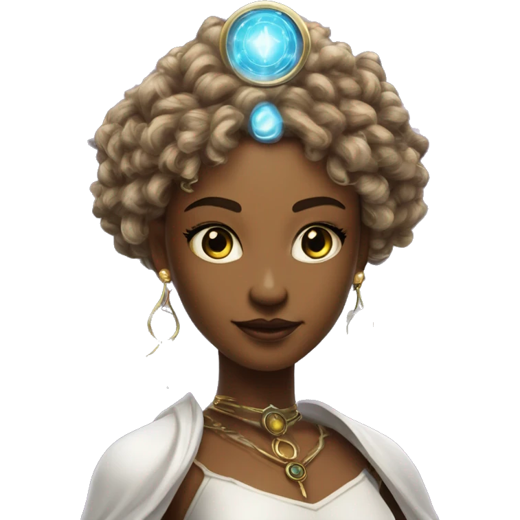 Technomancy Goddess is a mystical being who controls both magic and technology. She can cast spells on technological networks. Her powers blend the ancient art of magic with advanced cybernetics and technology. She can command machines emoji