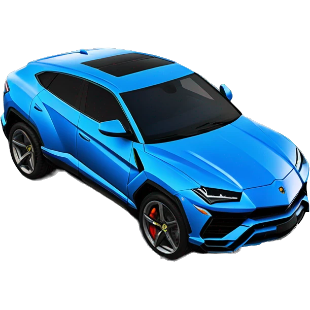 Lamborghini Urus Blue color emoji