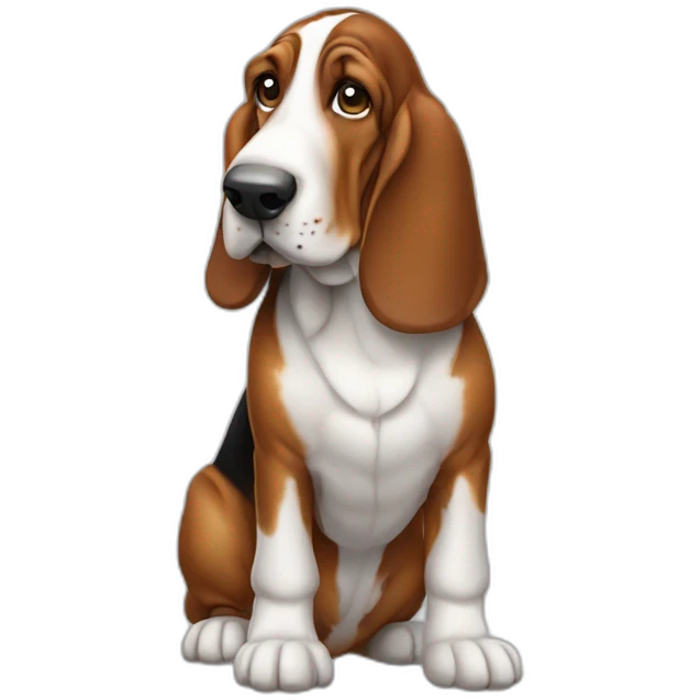 Dog basset hound full-body emoji